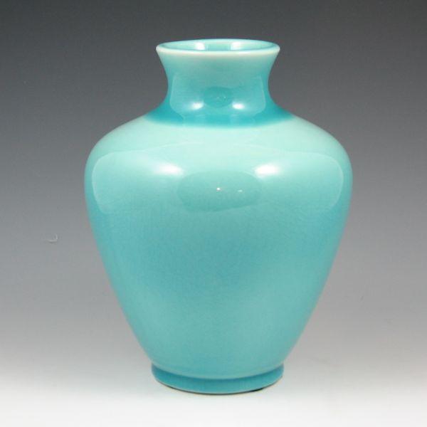 Appraisal: Rookwood vase in blue gloss from Marked with Rookwood logo