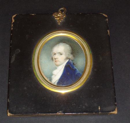 Appraisal: An early th century miniature of a gentleman wearing a