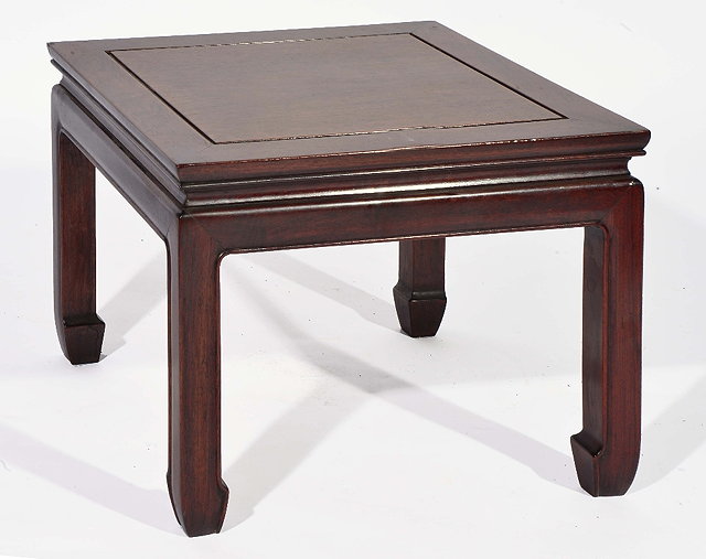 Appraisal: Chinese hardwood low table th Century with square top cm