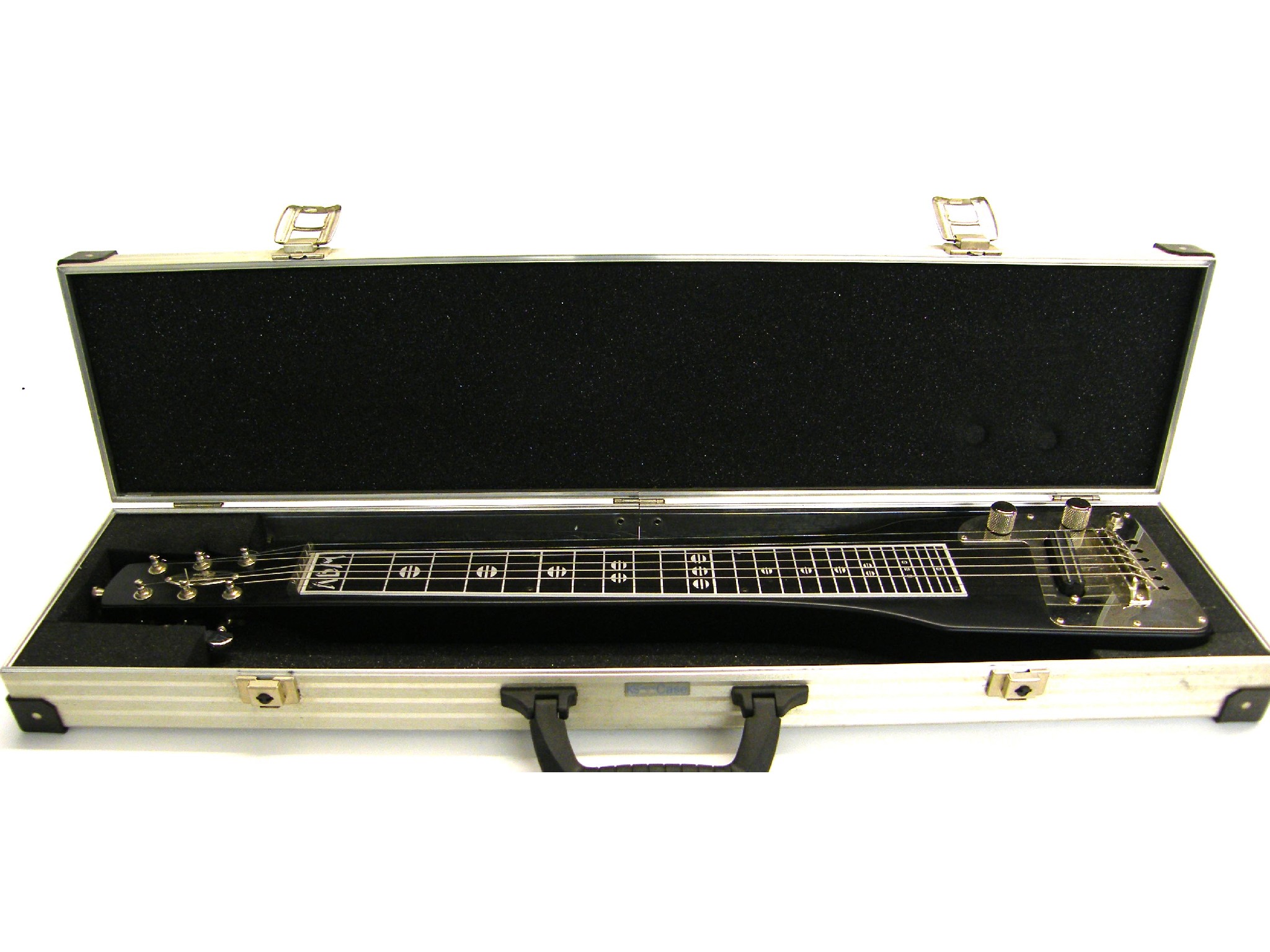 Appraisal: Harley Benton lap slide guitar black finish electrics appear to