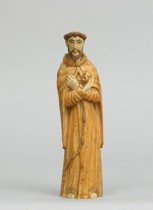 Appraisal: Carved Ivory Figure of a Franciscan Monk European circa th