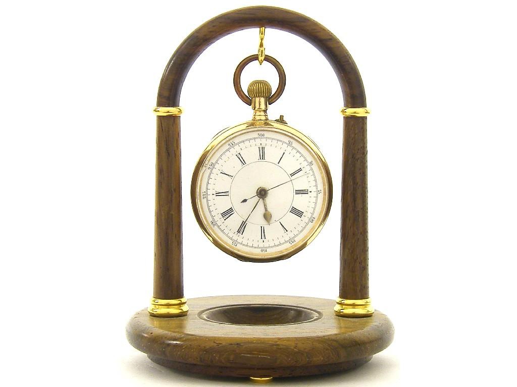 Appraisal: k lever pocket watch plain nickel three-quarter plate movement the