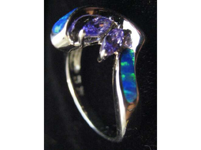 Appraisal: AMETHYST OPAL STERLING SILVER RING