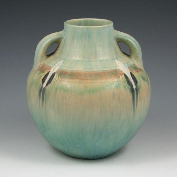 Appraisal: Roseville Montacello - vase in light blue Marked in red