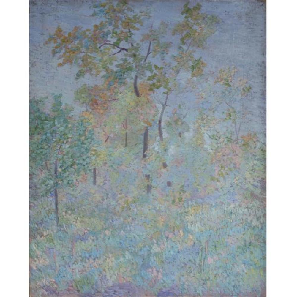 Appraisal: RAMON SHIVA CHICAGO SANTA FE - IMPRESSIONIST TREES IN SUMMER