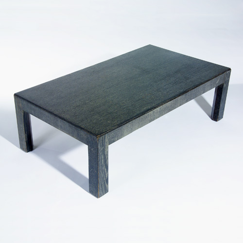 Appraisal: FRENCH Coffee table in limed oak with ebonized finish Stenciled