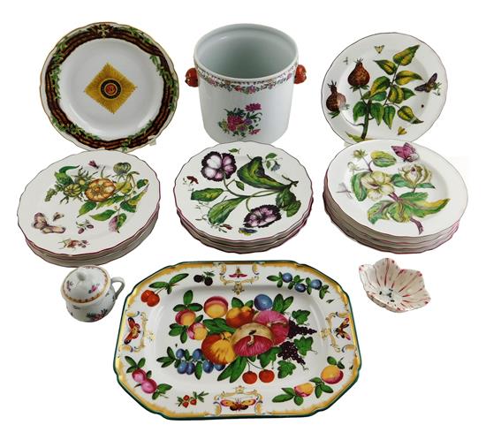 Appraisal: Mottahedeh reproduction porcelain assorted patterns sixteen pieces all marked verso