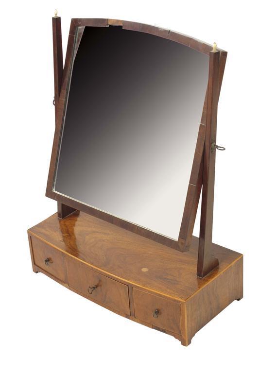 Appraisal: A th century mahogany toilet mirror