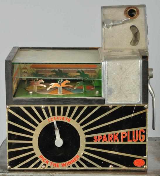 Appraisal: Spark Plug Bally Payout Horse Race Machine Description Working Manufactured