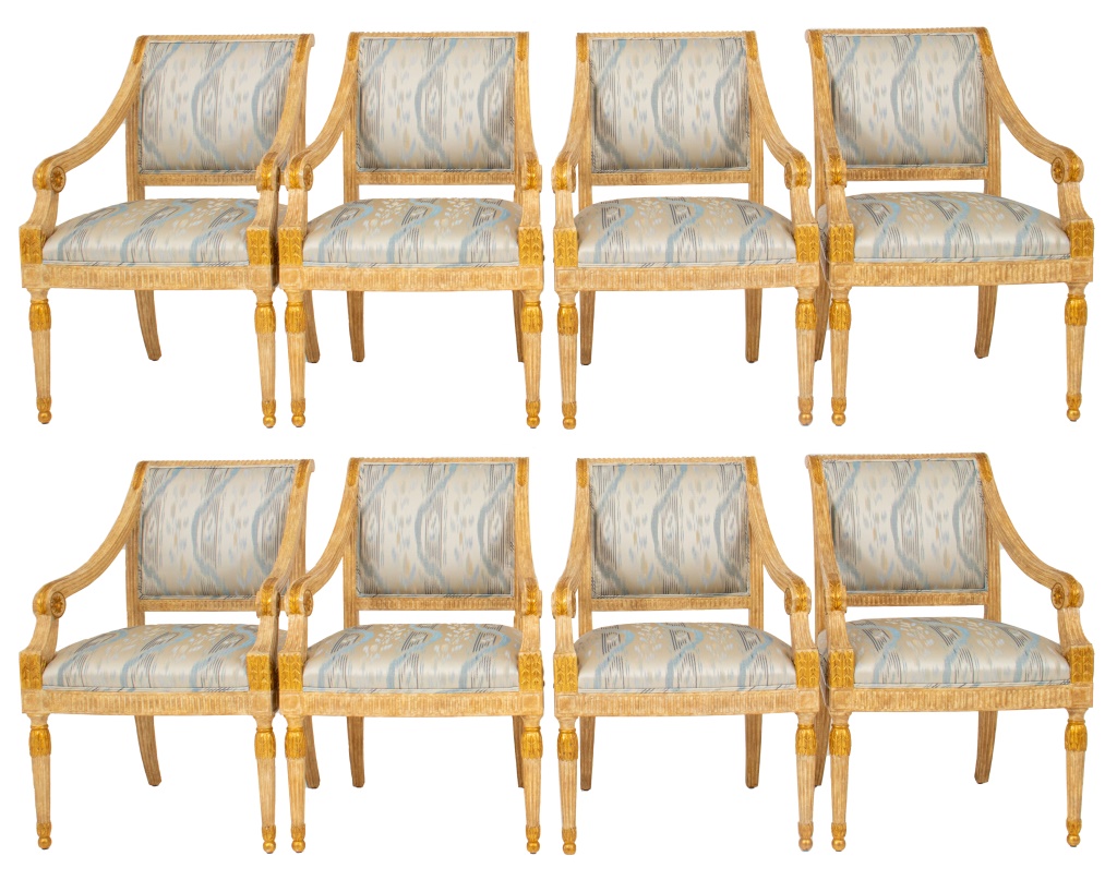 Appraisal: SIRKIN LEWIS ROBERT SCOTT DINING CHAIRS Sally Sirkin Lewis for