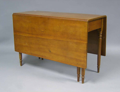 Appraisal: Sheraton cherry drop leaf table th c