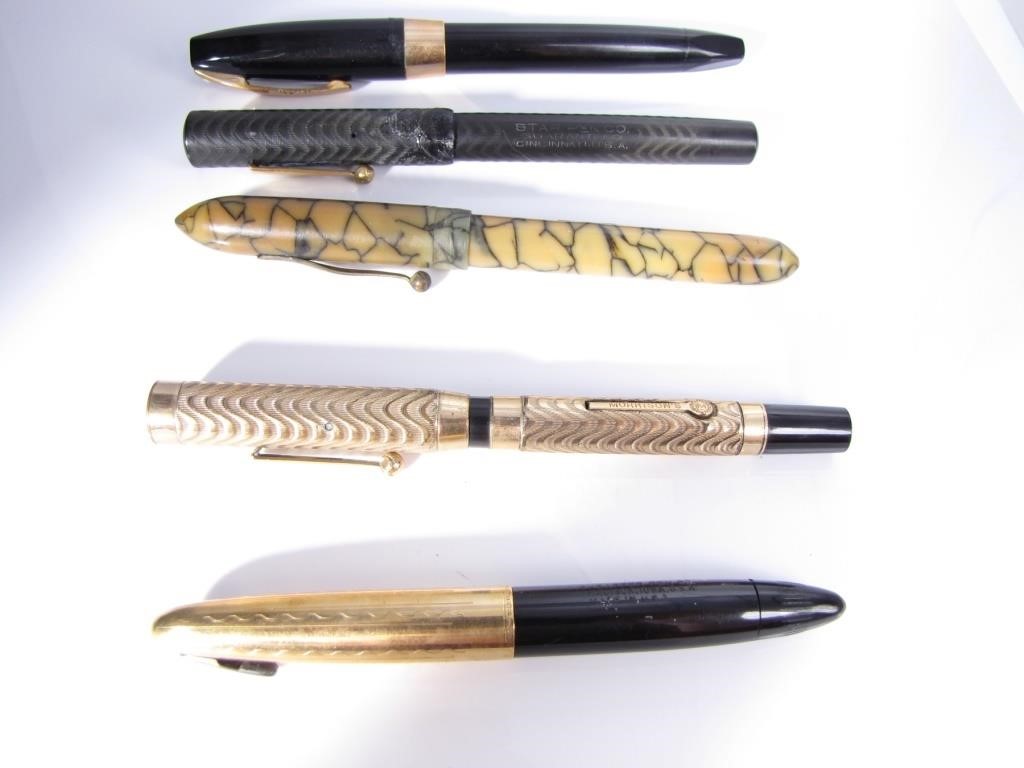 Appraisal: Vintage Fountain Pens with K Nibs including mottled Durium gold