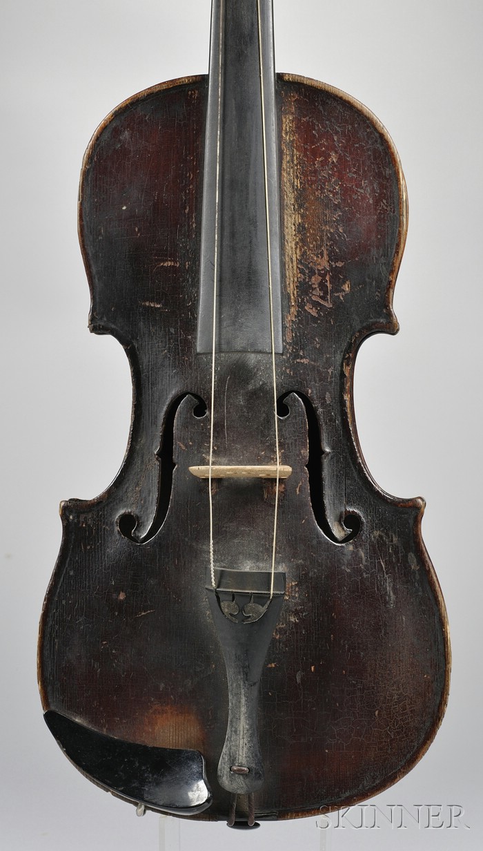 Appraisal: Mittenwald Violin c labeled GUADAGNINI length of back mm