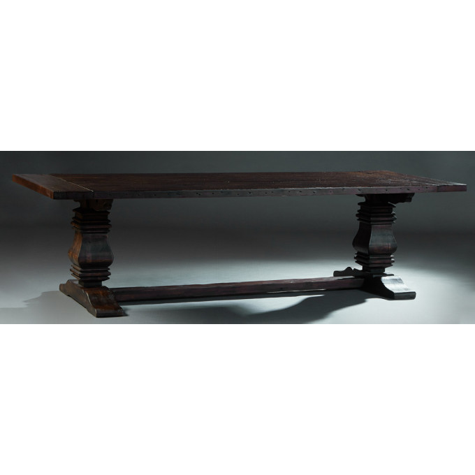 Appraisal: Unusual Renaissance Style Carved Oak Monastery Table early th c