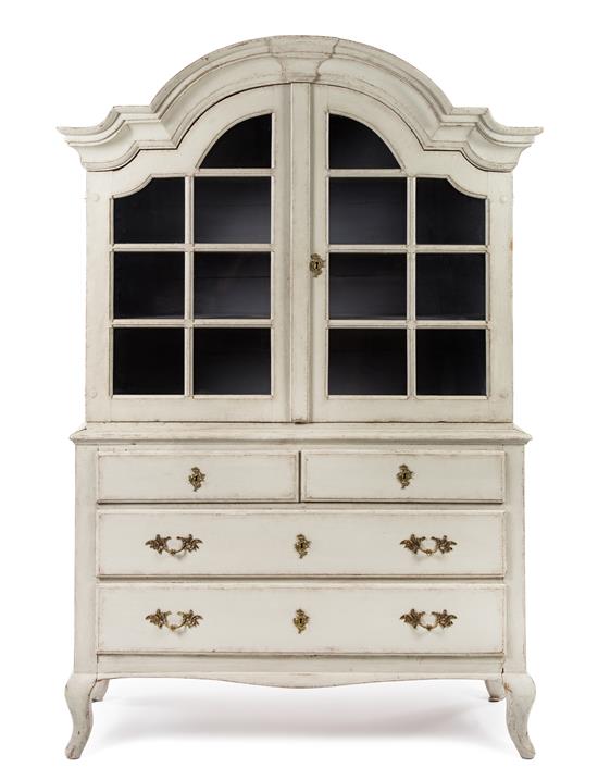 Appraisal: Sale Lot A Gustavian Style White Painted Bookcase th century