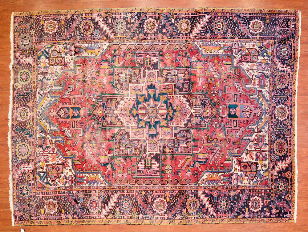 Appraisal: Heriz Rug Persia x Hand-knotted second half- th century Condition