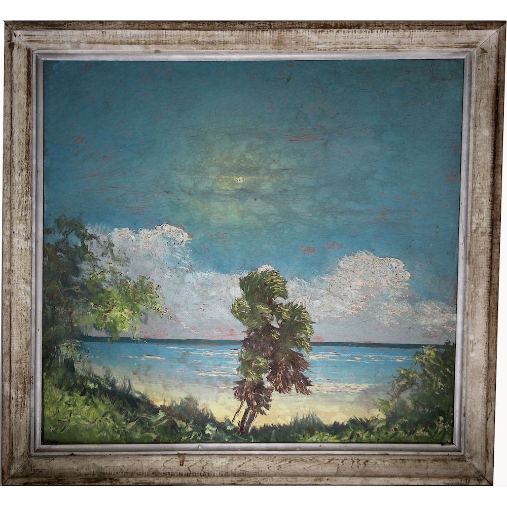 Appraisal: American School Florida Highwaymen Style Painting American School Vintage Florida