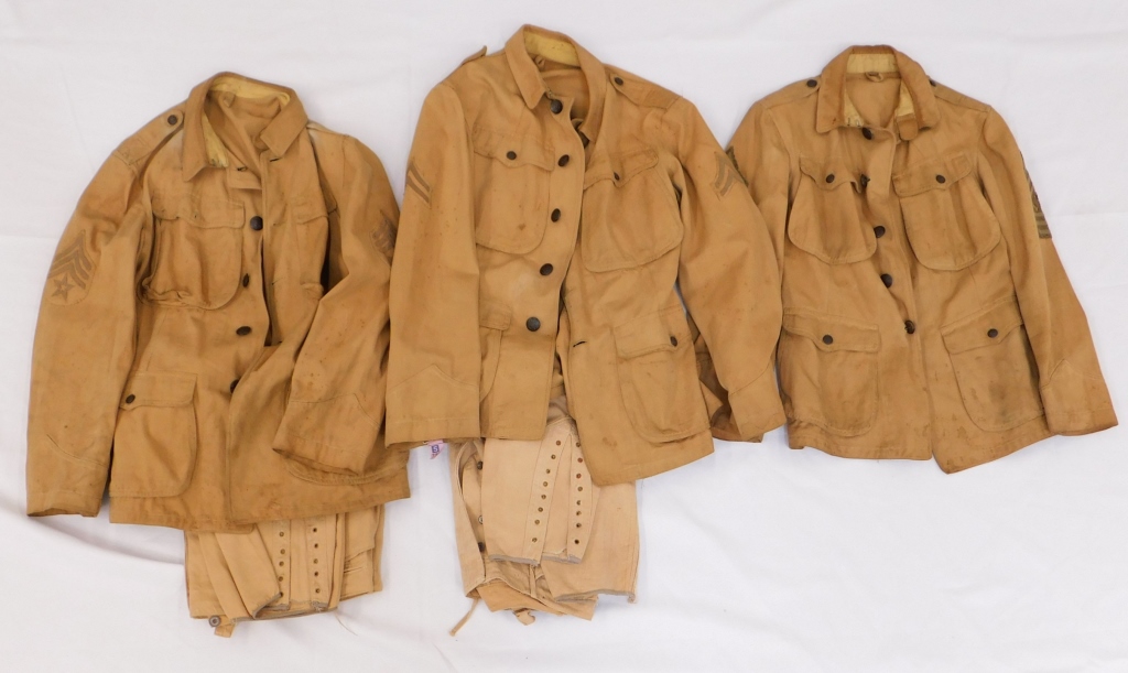 Appraisal: PC WWII MILITARY JACKETS United States Early th CenturyIncludes three