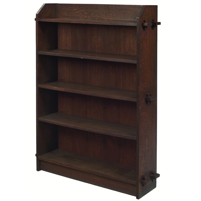 Appraisal: Arts Crafts bookcase open form with key and tenon construction