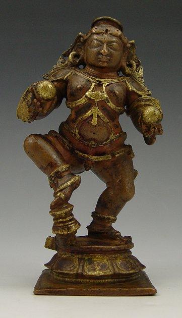 Appraisal: SOUTHEAST ASIAN BRONZE DEITY '' h age unknown missing sides