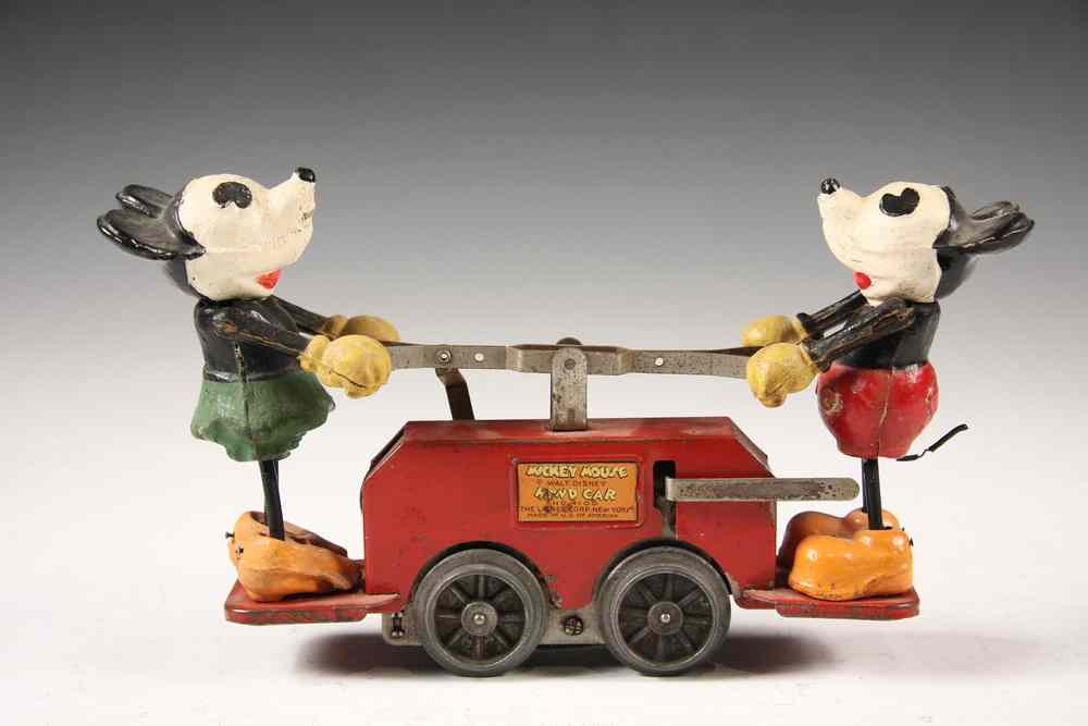 Appraisal: LIONEL MECHANICAL RAILROAD HAND CAR - Lionel No 'Mickey Mouse