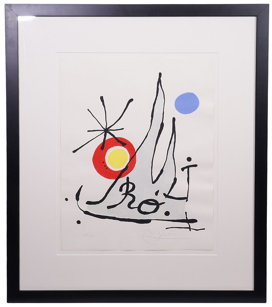 Appraisal: Joan Miro Lithograph on Paper Joan Miro Spain - Signed