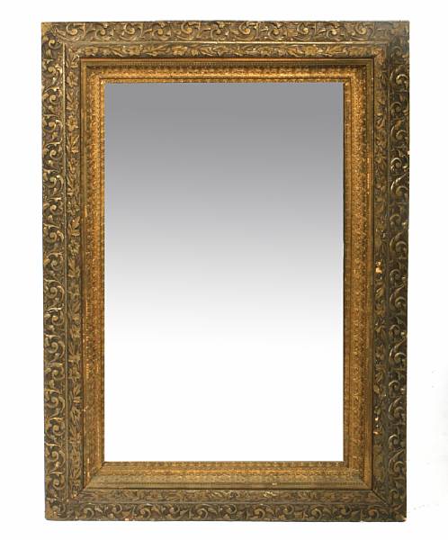 Appraisal: A Continental giltwood and gesso mirror height in width in