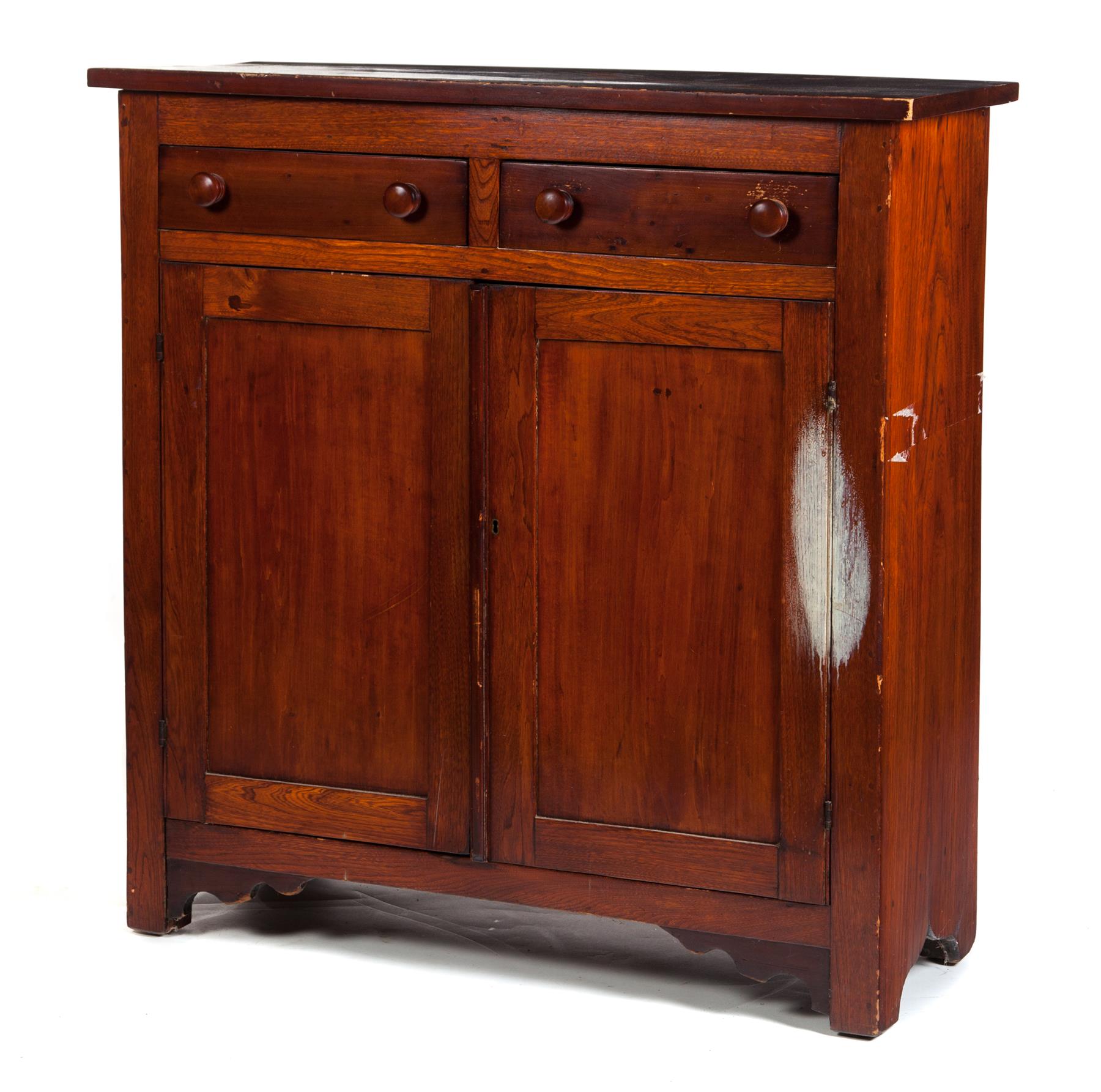 Appraisal: JELLY CUPBOARD American th quarter- th century walnut with poplar