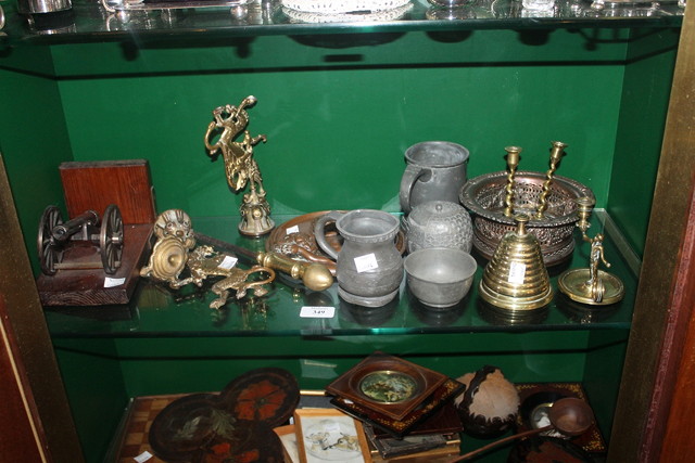 Appraisal: A COLLECTION OF MISCELLANEOUS METAL WARES including a pair of