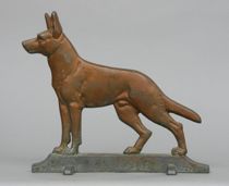 Appraisal: An Antique German Shepherd Doorstop circa Cast metal wedge type