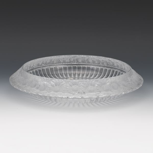 Appraisal: LALIQUE FRANCE CRYSTAL CENTERPIECE BOWL MARGUERITES x Molded crystal centerpiece