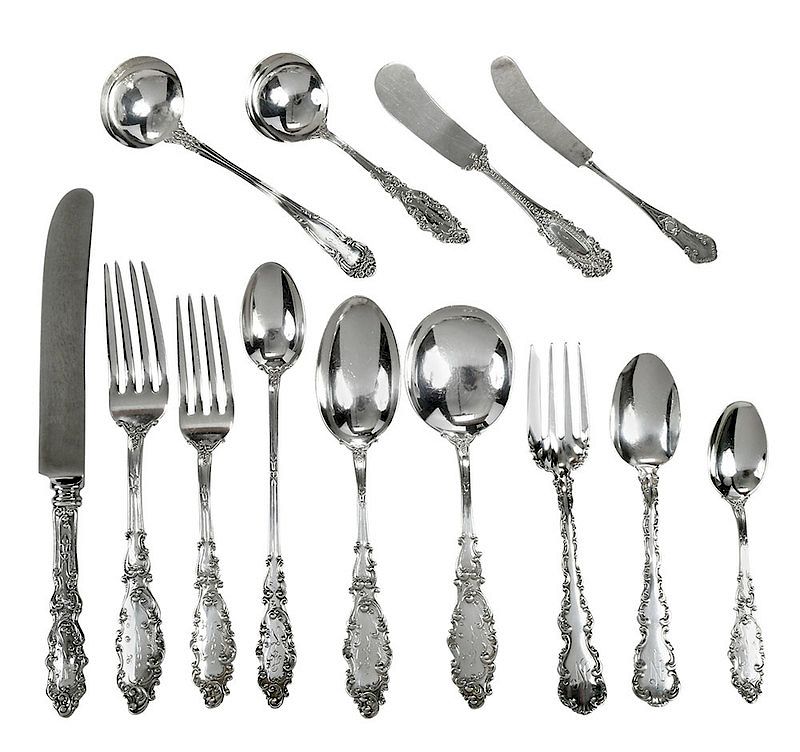 Appraisal: Gorham Luxembourg Sterling Flatware Pieces American th century including three