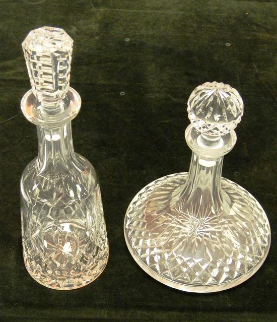 Appraisal: Waterford cut glass two pieces ''Lismore'' pattern decanter signed ''