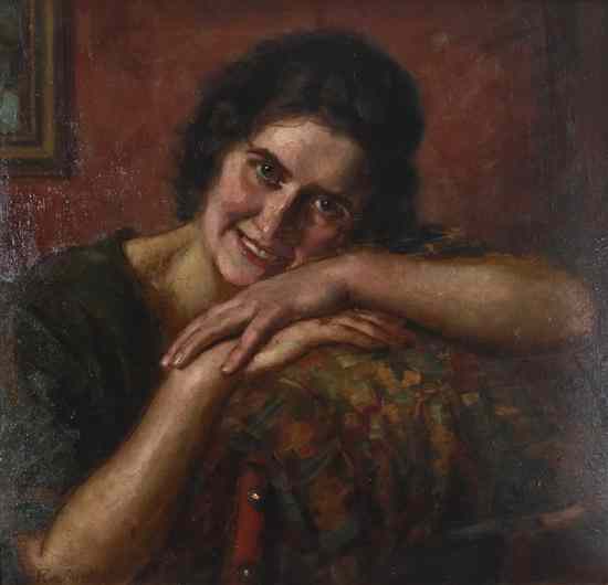 Appraisal: Karl Rexhauser German b Portrait of a Girl oil on