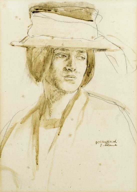 Appraisal: GERALD LESLIE BROCKHURST RA RE - WOMAN IN A HAT