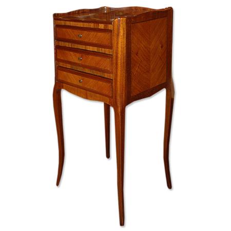 Appraisal: Louis XV Style Inlaid Mahogany Side Table Estimate nbsp nbsp