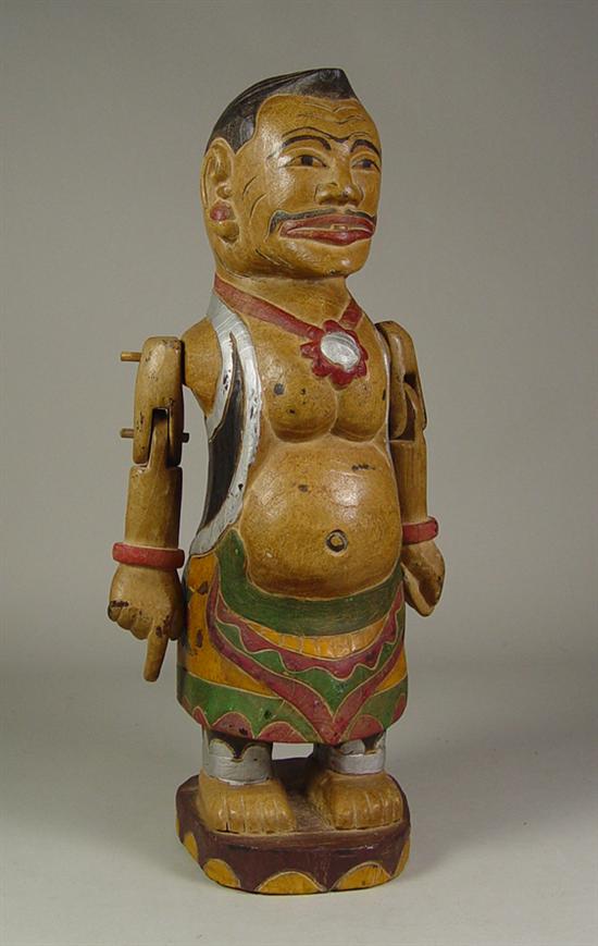 Appraisal: Folk Art Figure of South Pacific Man With jointed arms