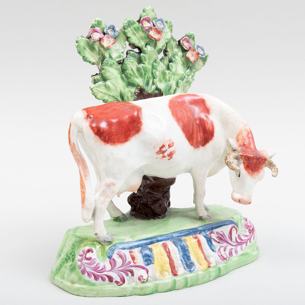 Appraisal: Obadiah Sherratt Staffordshire Pearlware Figure of a Cow in high