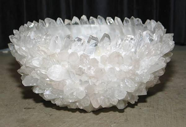 Appraisal: A quartz specimen bowl greatest diameter in