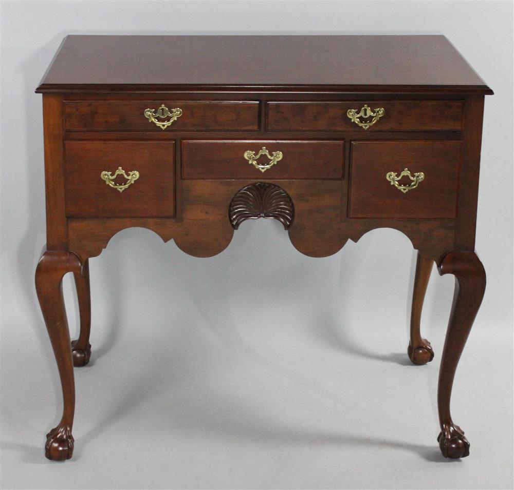 Appraisal: AMERICAN CHIPPENDALE STYLE CHERRYWOOD LOW BOY OR DRESSING TABLE having