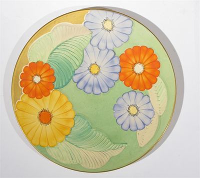 Appraisal: A Gray's Pottery charger pattern A painted with stylised flowers