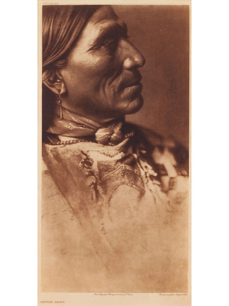 Appraisal: Edward Sheriff Curtis American - Little Hawk plate Edward Sheriff