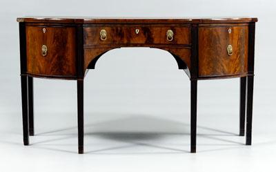 Appraisal: Regency inlaid mahogany sideboard central concave dovetailed drawer flanked by