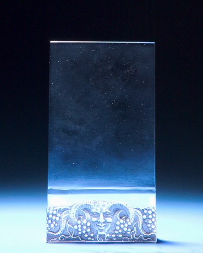 Appraisal: R LALIQUE Menu holder Faune clear and frosted with gray