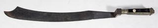 Appraisal: Indo-Persian pole arc blade th century having a partially serrated