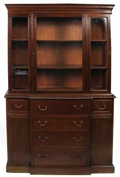 Appraisal: A pair of George III style mahogany display cabinets height