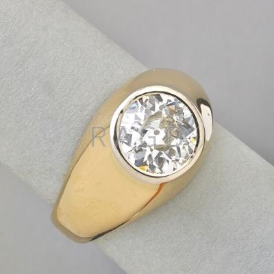 Appraisal: APPROX CTS DIAMOND GYPSY STYLE RING Bright OEC diamond x