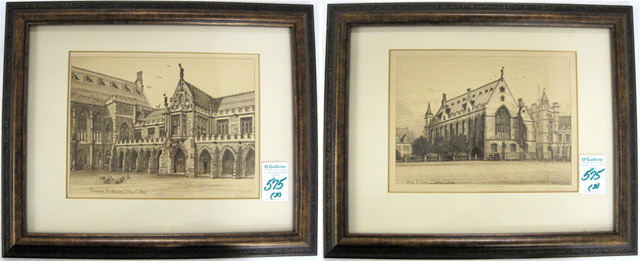 Appraisal: E BURROW TWO ENGRAVINGS published in Cheltenham British th th