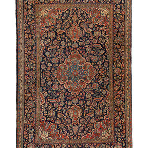 Appraisal: A Feraghan Sarouk Wool Rug Late th Century feet inches