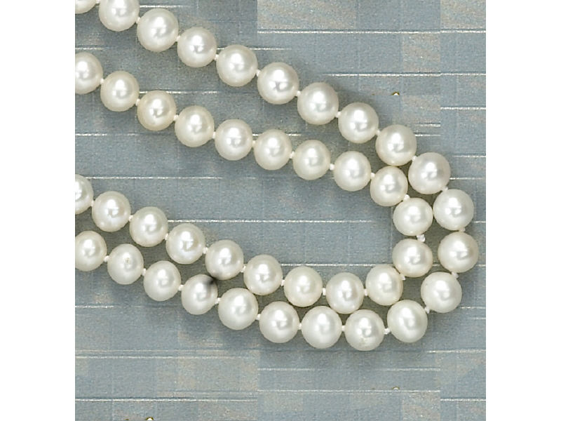 Appraisal: CULTURED PEARLS Freshwater pearls measuring mm - mm with k